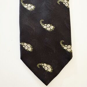 Chatsworth Black Floral Silk Tie
